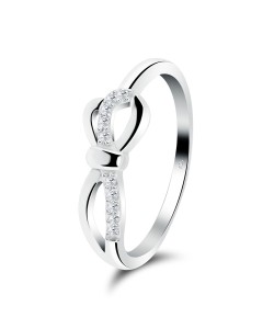 Shining Ribbon Silver Ring NSR-729